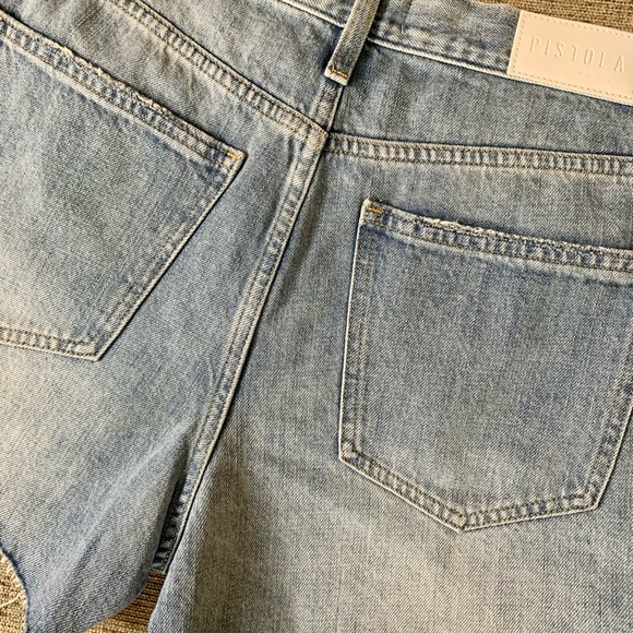 NWT PISTOLA “Connor” High Rise Denim Shorts in Oahu Vintage, Size 28 - Picture 9 of 10